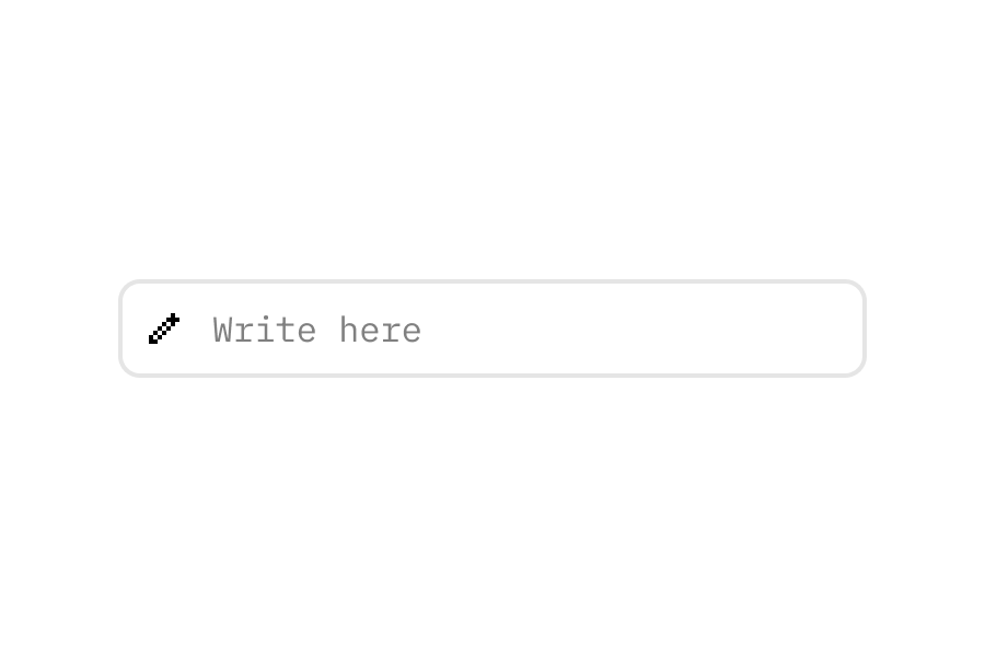InputText: a text field with an icon and a placeholder